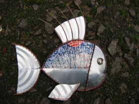 Spine fish sculpture