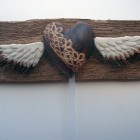 Flying heart ceramic detail