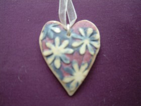 ceramic hearts pink